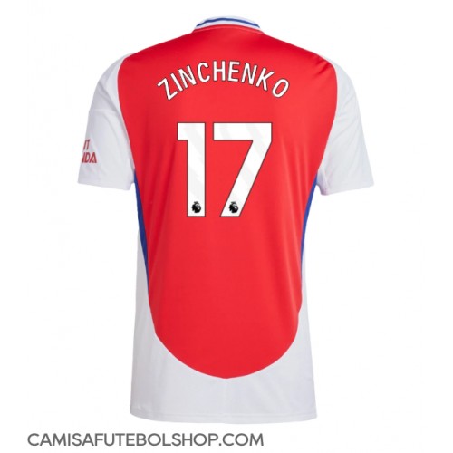 Camisa de time de futebol Arsenal Oleksandr Zinchenko #17 Replicas 1º Equipamento 2024-25 Manga Curta